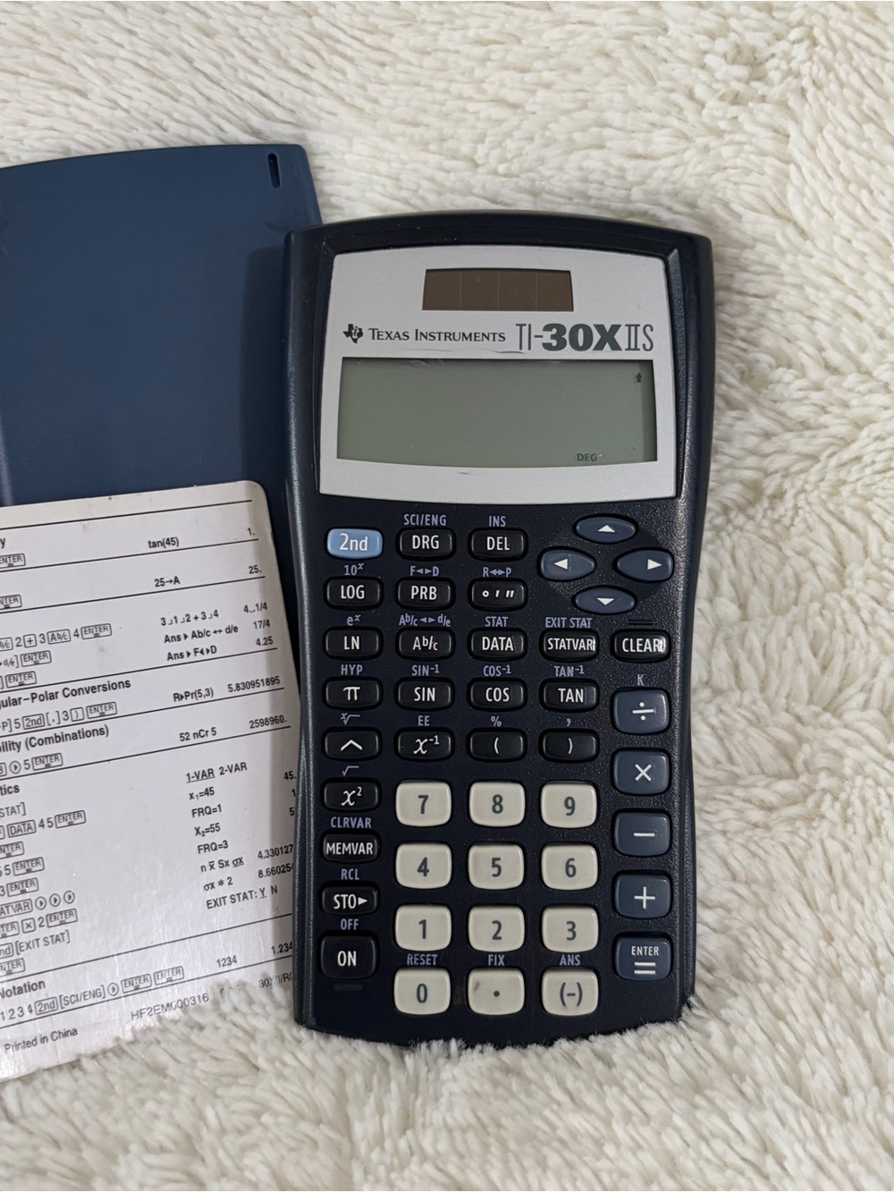 NEW Texas Instruments TI-30X IIS Calculator in Dark Navy with Light Gray Keys